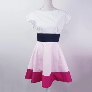 Kate Spade Fiorella Colorblock Fit & Flare Dress 6